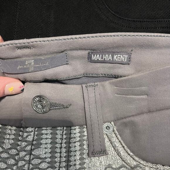 7 FOR ALL MANKIND x MALHIA KENT JEANS SKINNY JACQUARD SILVER GEO SIZE 29 - Picture 7 of 9